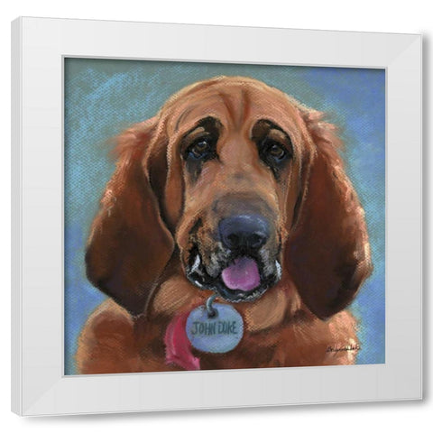 Hound Dog White Modern Wood Framed Art Print by Golubski, Becky