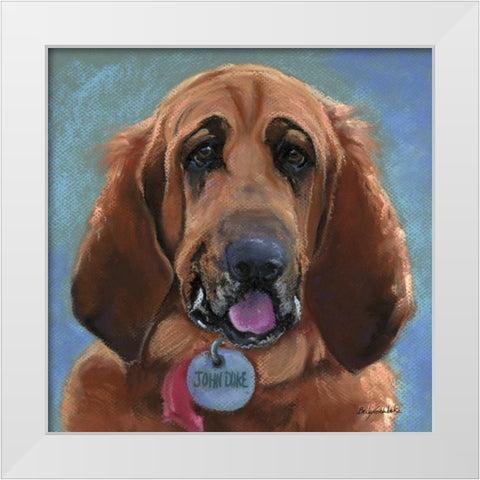 Hound Dog White Modern Wood Framed Art Print by Golubski, Becky