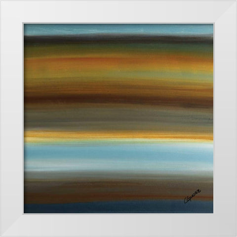 Destinos I White Modern Wood Framed Art Print by Guedez, Carmen