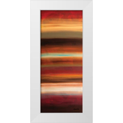 Serenidad Panel White Modern Wood Framed Art Print by Guedez, Carmen