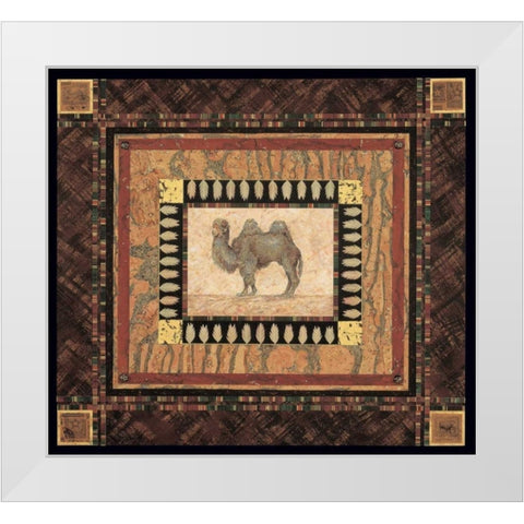 Camel White Modern Wood Framed Art Print by Gladding, Pamela
