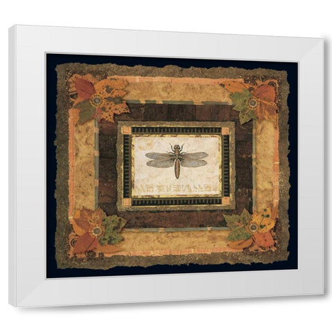 Dragonfly I White Modern Wood Framed Art Print by Gladding, Pamela