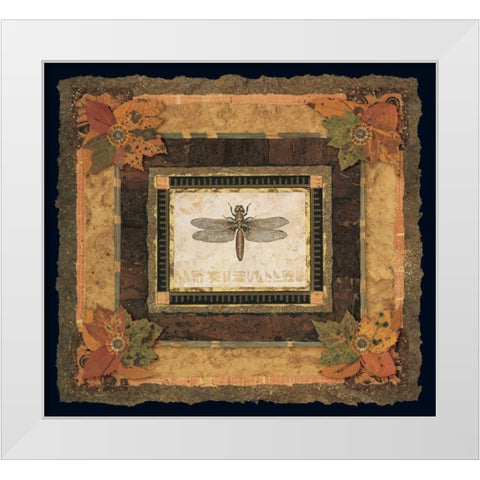 Dragonfly I White Modern Wood Framed Art Print by Gladding, Pamela