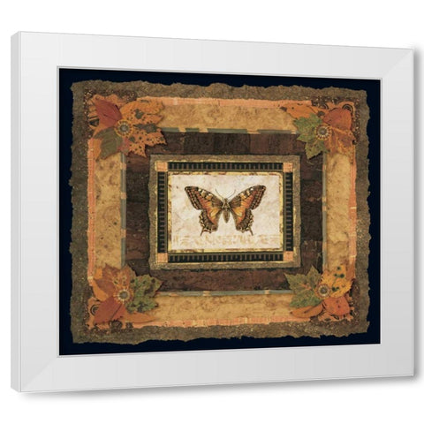 Butterfly II White Modern Wood Framed Art Print by Gladding, Pamela
