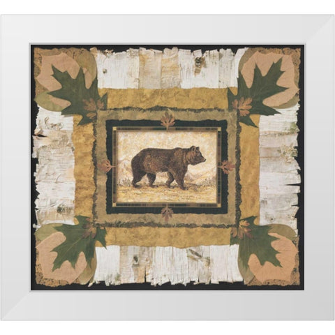 Bear White Modern Wood Framed Art Print by Gladding, Pamela