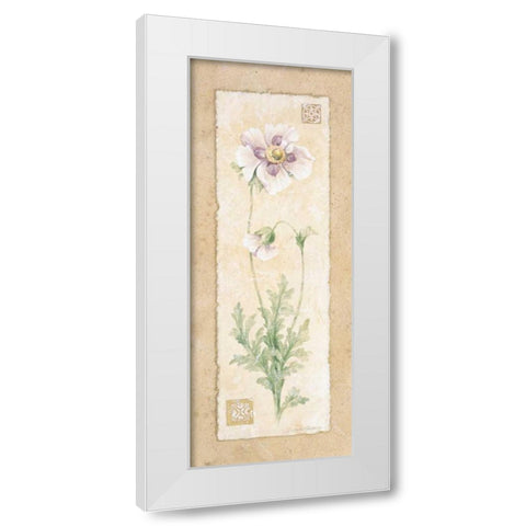 Poppy White Modern Wood Framed Art Print by Gladding, Pamela