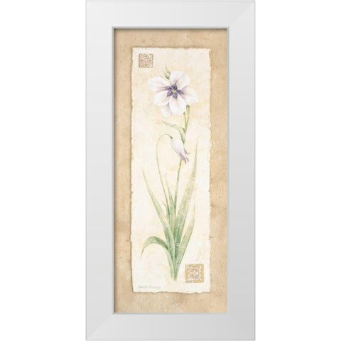 Gladiola White Modern Wood Framed Art Print by Gladding, Pamela