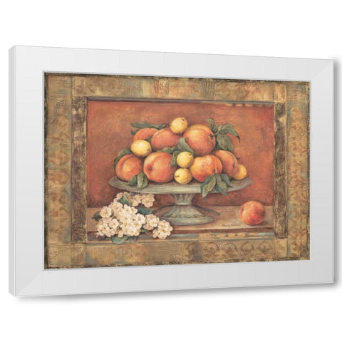 Florentine Peach White Modern Wood Framed Art Print by Gladding, Pamela