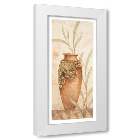 Rustic Venetian Urn I White Modern Wood Framed Art Print by Gladding, Pamela