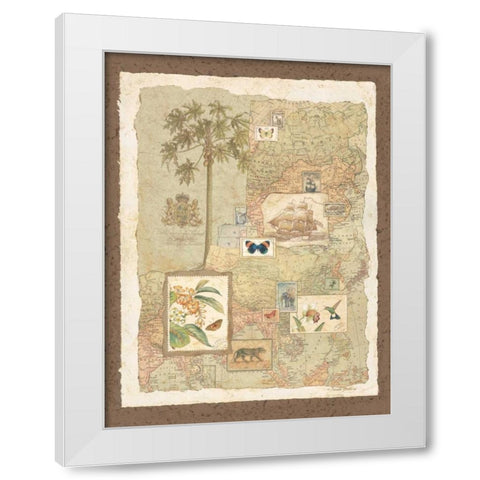 Exotic Shores I White Modern Wood Framed Art Print by Gladding, Pamela