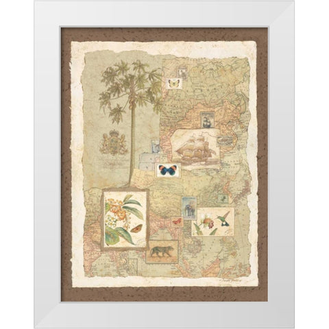 Exotic Shores I White Modern Wood Framed Art Print by Gladding, Pamela