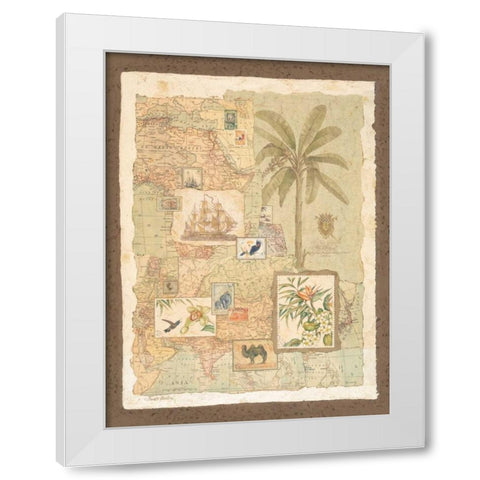 Exotic Shores II White Modern Wood Framed Art Print by Gladding, Pamela