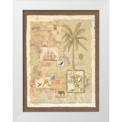 Exotic Shores II White Modern Wood Framed Art Print by Gladding, Pamela
