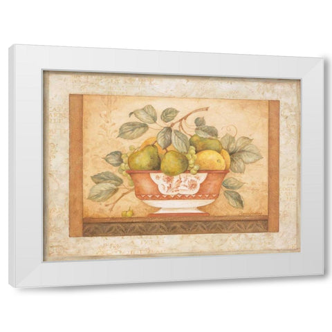 Frutta Alla Siena I White Modern Wood Framed Art Print by Gladding, Pamela