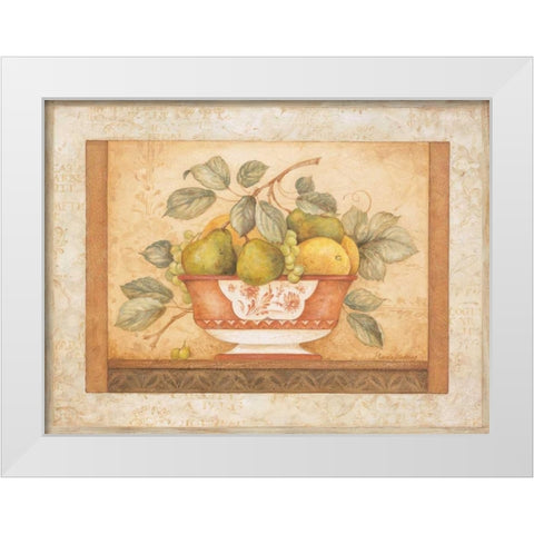 Frutta Alla Siena I White Modern Wood Framed Art Print by Gladding, Pamela