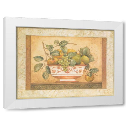 Frutta Alla Siena II White Modern Wood Framed Art Print by Gladding, Pamela
