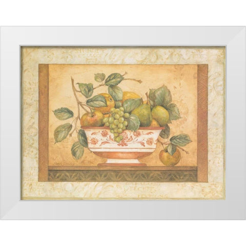 Frutta Alla Siena II White Modern Wood Framed Art Print by Gladding, Pamela