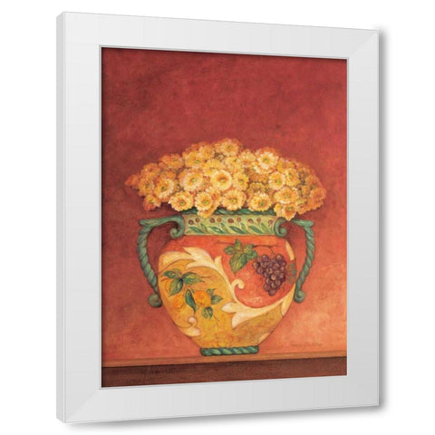 Tuscan Bouquet I White Modern Wood Framed Art Print by Gladding, Pamela