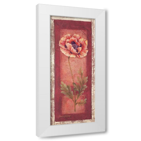 Red Door Poppy White Modern Wood Framed Art Print by Gladding, Pamela