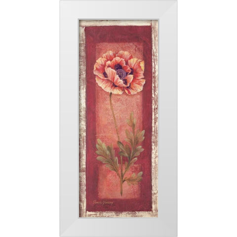 Red Door Poppy White Modern Wood Framed Art Print by Gladding, Pamela