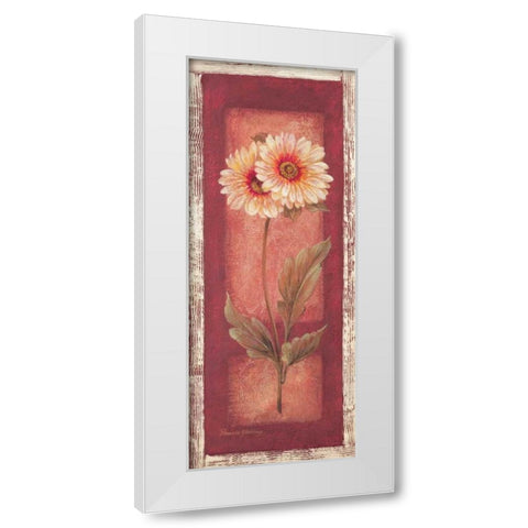 Red Door Gaillardia White Modern Wood Framed Art Print by Gladding, Pamela