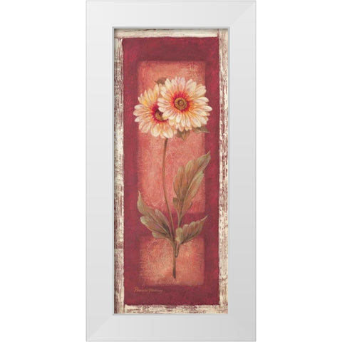 Red Door Gaillardia White Modern Wood Framed Art Print by Gladding, Pamela