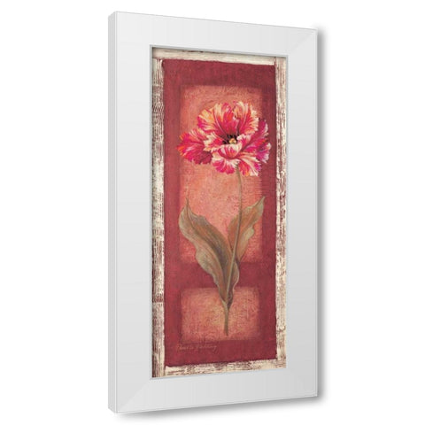 Red Door Tulip White Modern Wood Framed Art Print by Gladding, Pamela