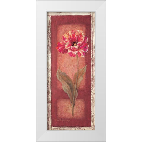 Red Door Tulip White Modern Wood Framed Art Print by Gladding, Pamela