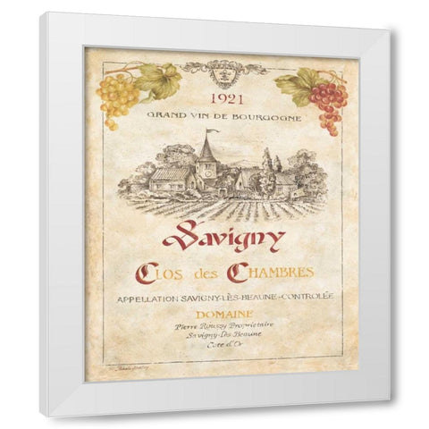 Savigny White Modern Wood Framed Art Print by Gladding, Pamela