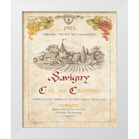 Savigny White Modern Wood Framed Art Print by Gladding, Pamela