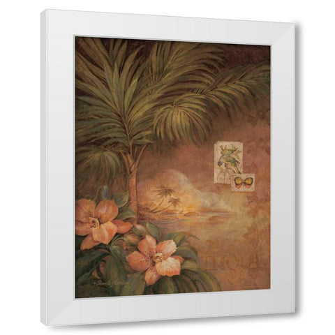 West Indies Sunset I White Modern Wood Framed Art Print by Gladding, Pamela