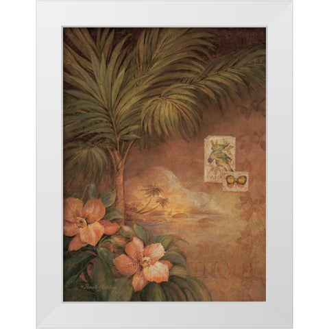 West Indies Sunset I White Modern Wood Framed Art Print by Gladding, Pamela