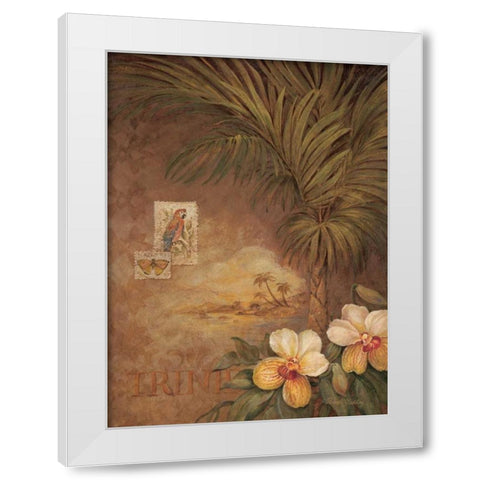 West Indies Sunset II White Modern Wood Framed Art Print by Gladding, Pamela