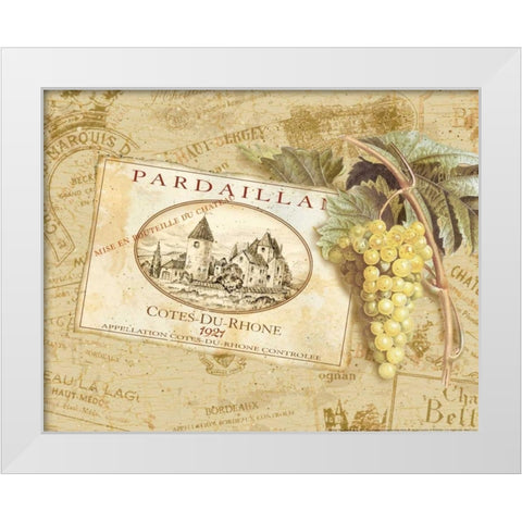 Pardaillan White Modern Wood Framed Art Print by Gladding, Pamela