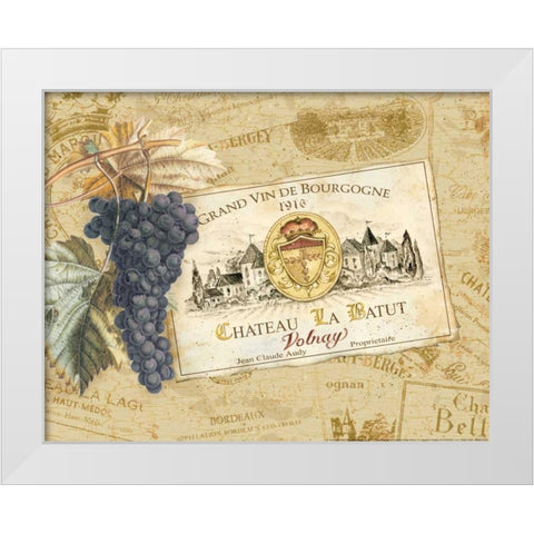 Chateau La Batut White Modern Wood Framed Art Print by Gladding, Pamela