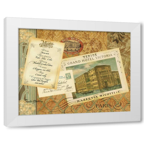 Grand Hotel Paris White Modern Wood Framed Art Print by Gladding, Pamela