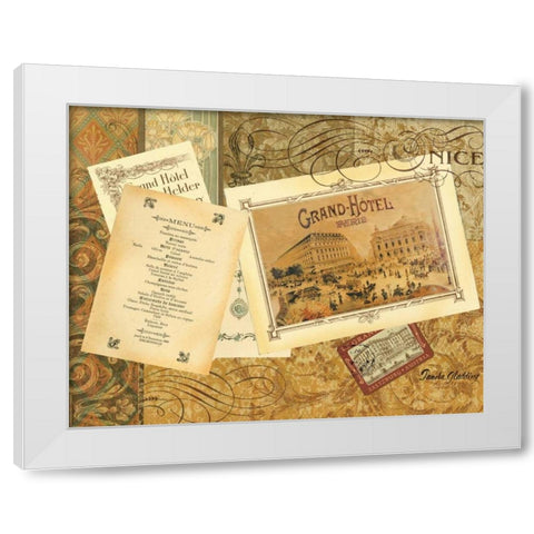 Grand Hotel Nice White Modern Wood Framed Art Print by Gladding, Pamela