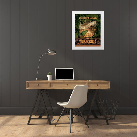 Turmeric White Modern Wood Framed Art Print by Gladding, Pamela
