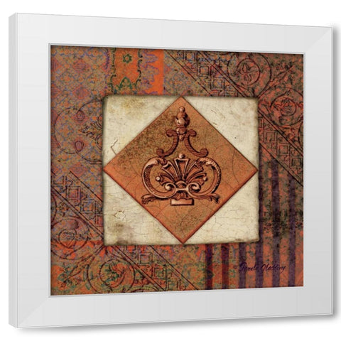 Rust Archivae White Modern Wood Framed Art Print by Gladding, Pamela