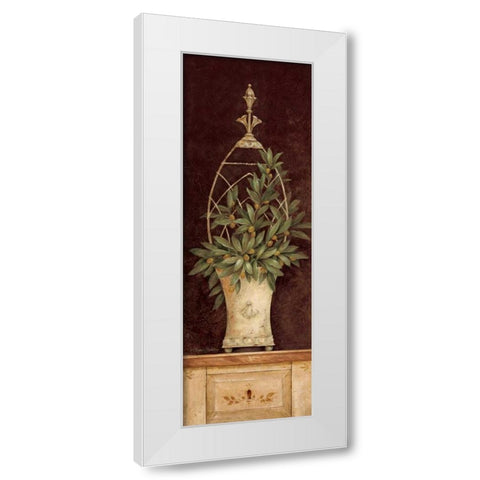 Olive Topiary II White Modern Wood Framed Art Print by Gladding, Pamela