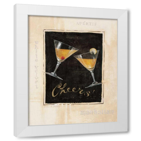 Cheers! I White Modern Wood Framed Art Print by Gladding, Pamela