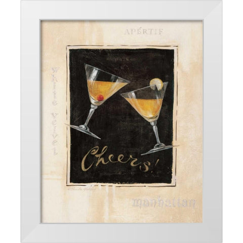 Cheers! I White Modern Wood Framed Art Print by Gladding, Pamela