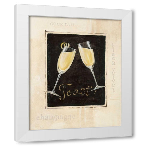 Cheers! II White Modern Wood Framed Art Print by Gladding, Pamela