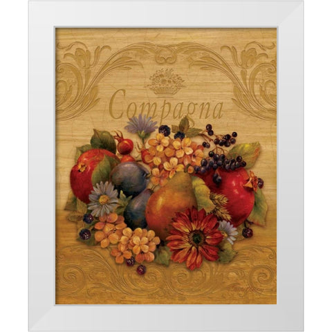 Compagna White Modern Wood Framed Art Print by Gladding, Pamela