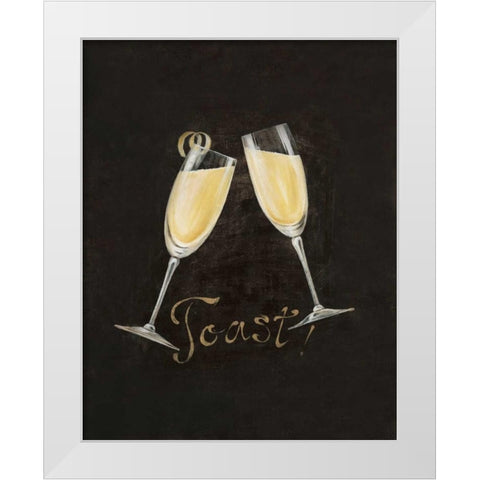 Cheers! II White Modern Wood Framed Art Print by Gladding, Pamela