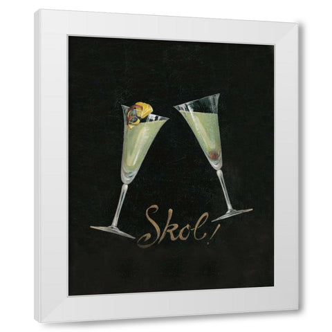 Cheers! III White Modern Wood Framed Art Print by Gladding, Pamela