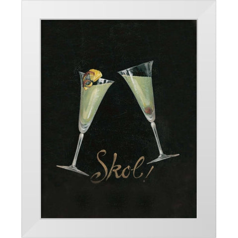 Cheers! III White Modern Wood Framed Art Print by Gladding, Pamela