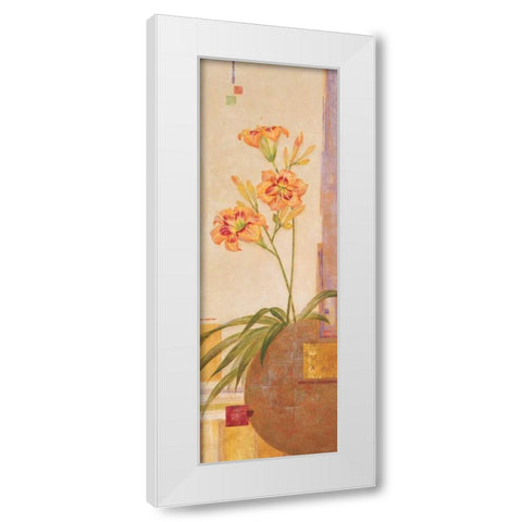 In the Garden I White Modern Wood Framed Art Print by Gladding, Pamela