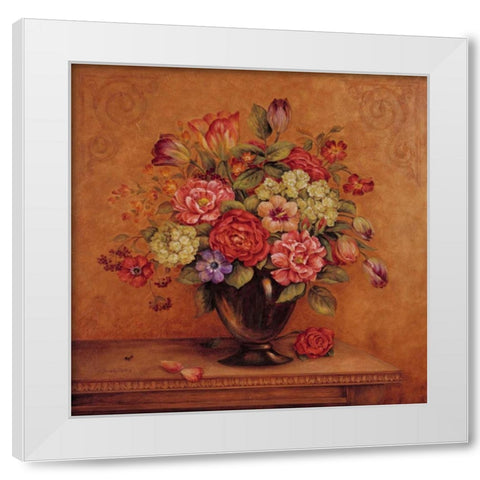 Harmony with Reds II White Modern Wood Framed Art Print by Gladding, Pamela