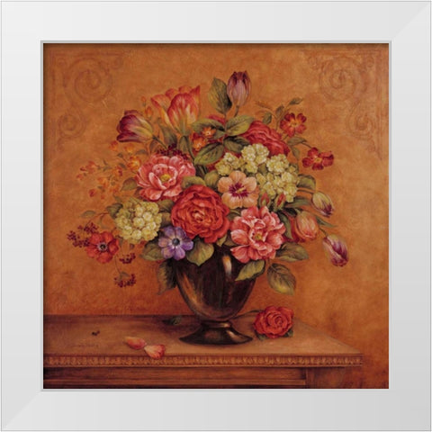 Harmony with Reds II White Modern Wood Framed Art Print by Gladding, Pamela